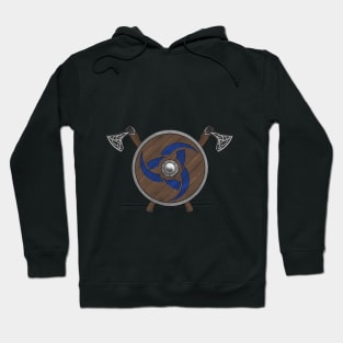 Viking Shield & Axes blue Hoodie